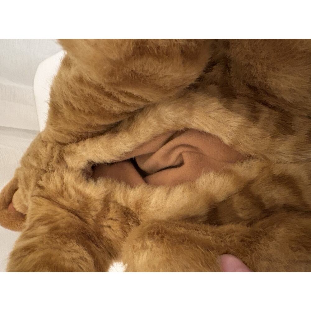 Korea Folkmanis Tabby Kitty Cat Hand Puppet Furry Folk Full Life Sz Vtg Stripe - Picture 8 of 15